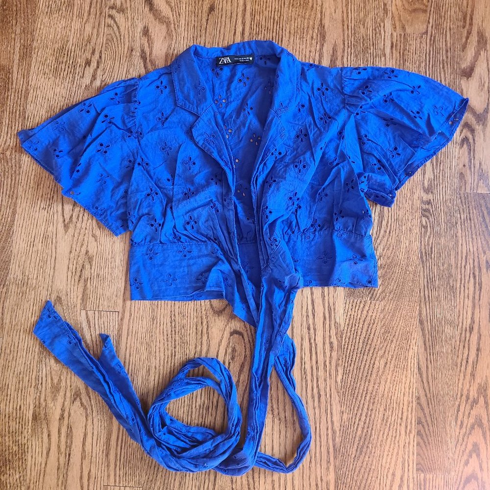 Zara blue top size S